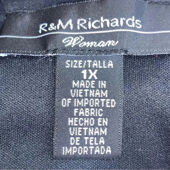 R&M Richards Woman Maxi Dress Shingle Tiered Plus Size 1X Striped Multicolor - Picture 6 of 7